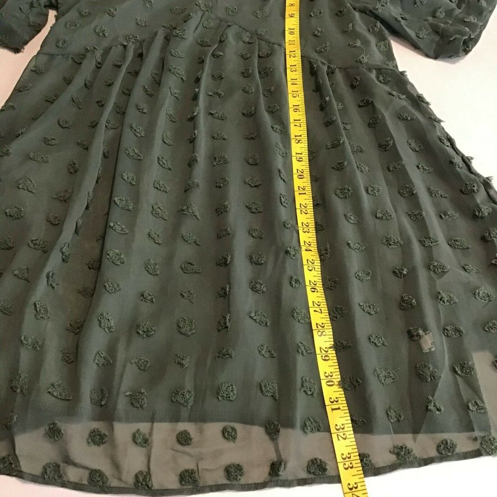 Sucrefas Women's Green Floral V Neck Short Sleeve Casual Tunic Top Size M - Picture 9 of 12